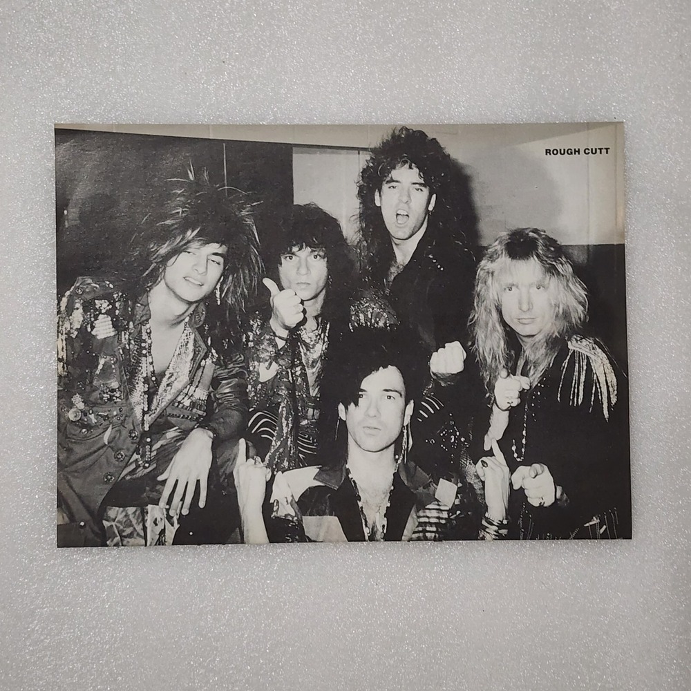ROUGH CUTT & ACCEPT double-sided vintage poster clipping 8x10 1990s